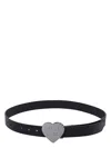 Human Made Heart Buckle Leather Belt In Black