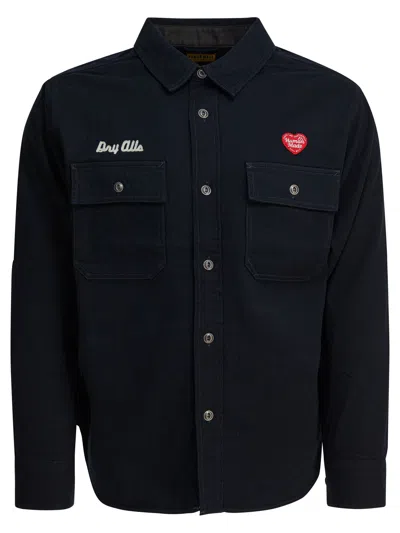 HUMAN MADE HUMAN MADE  NAVY COTTON SHIRT