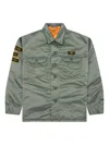 Human Made Padded Heart-button Shirt Jacket In Green