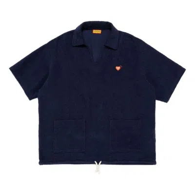 Human Made Pile Pullover Shirt 'navy' In Blue