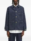 Human Made Pinstripe Denim Jacket In Blue