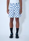 Human Made Checkerboard-print Shorts In Blue