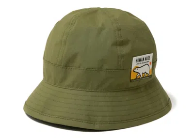 Pre-owned Human Made Polar Bear Round Bucket Hat In Olive Drab In Green