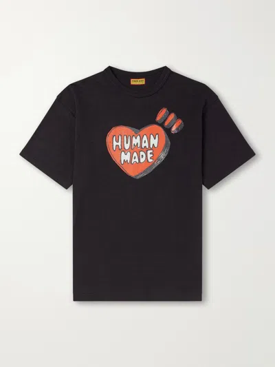 Human Made Printed Cotton-jersey T-shirt In Multi