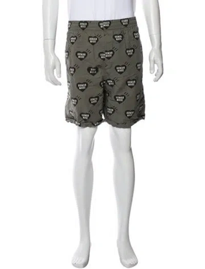 Pre-owned Human Made Printed Jogger Shorts In Gray