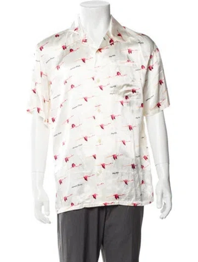 Pre-owned Human Made Printed Short Sleeve Shirt In White