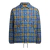 Human Made Quilted Check Coach Jacket 'blue'