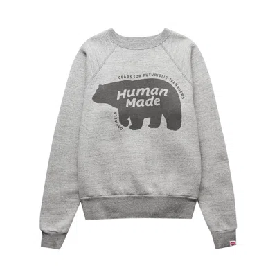 Pre-owned Human Made Raglan Crewneck Sweatshirt 'grey'