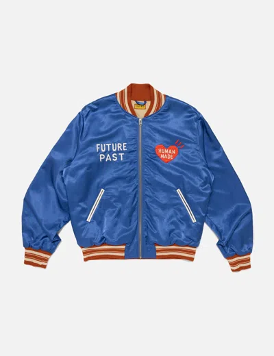 Human Made Satin Jacket In Blue