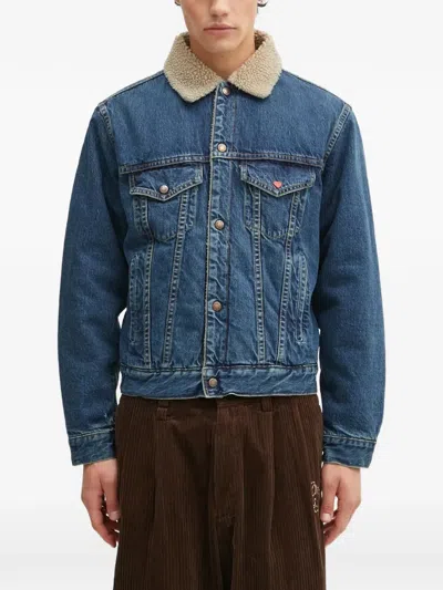 Human Made Sherpa Collar Jacket In Blue