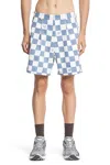 Human Made Checkerboard-print Shorts In Blue