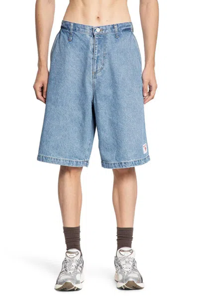 Human Made Heart-logo Denim Shorts In Blue