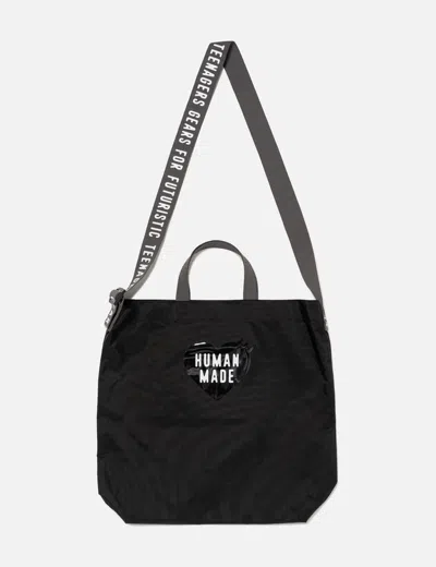 Human Made Shoulder Tote Bag In Black