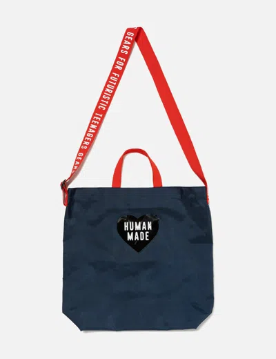 Human Made Shoulder Tote Bag In Blue