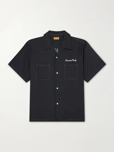 Human Made Souvenir Logo-embroidered Poplin Shirt In Black