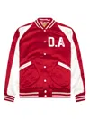 Human Made Stadium Satin Striped-trimjacket In Red