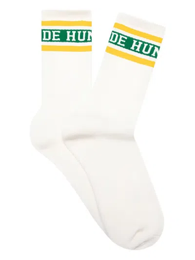 Human Made Stripe-logo Socks In White