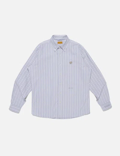 Human Made Kids' Stripe Ox B.d Shirt In Blue