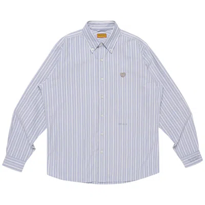 Pre-owned Human Made Stripe Ox B.d. Shirt 'blue' | Men's Size Xl