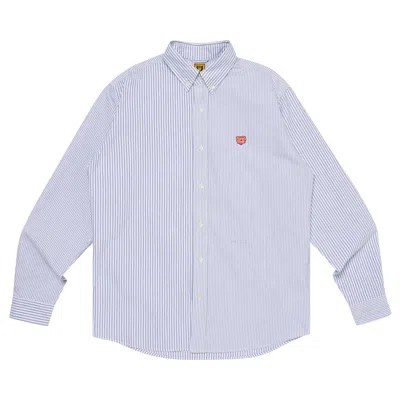Pre-owned Human Made Stripe Oxford Shirt 'blue'