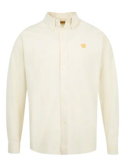 Human Made Striped Button-up Shirt In Yellow