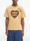 Human Made Striped Heart Graphic T-shirt In Neutral