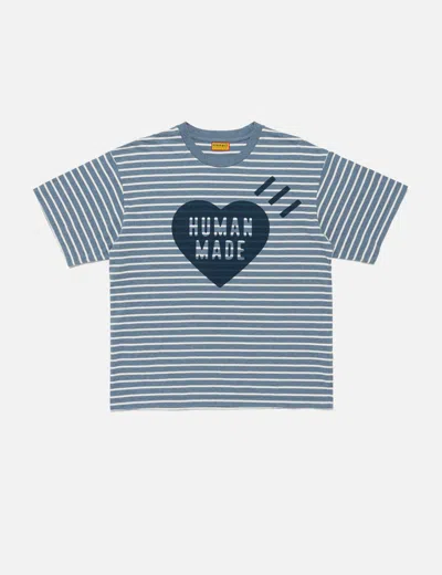 Human Made Striped Heart T-shirt In Blue
