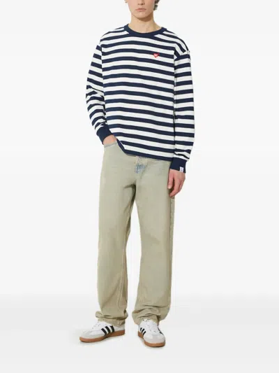 Human Made Striped Long-sleeve T-shirt In Blue