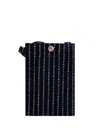 Human Made Striped Shoulder Bag In Black