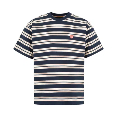 Pre-owned Human Made Striped T-shirt 'blue' | Men's Size Xl
