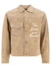 Human Made Suede Leather Jacket In Brown