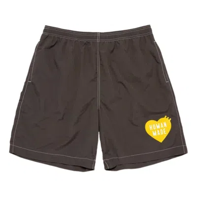 Human Made Swim Shorts 'gray' In Brown