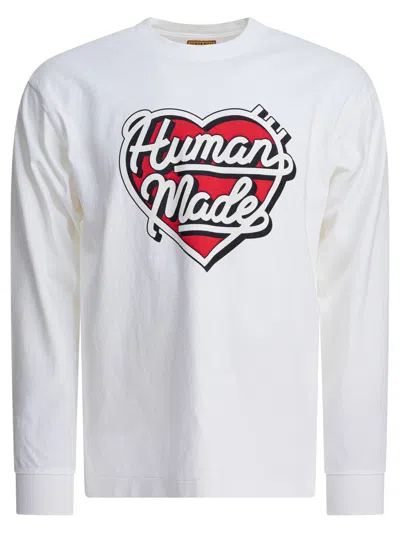 Human Made T-shirt With Printed Logo In White