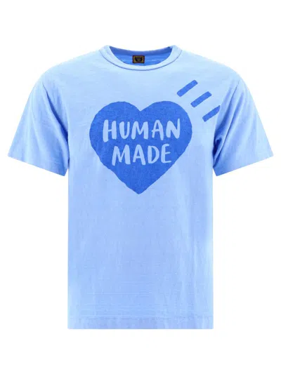 Human Made T-shirt With Printed Logo In Blue