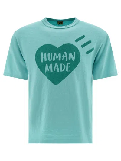 Human Made T-shirt With Printed Logo In Green
