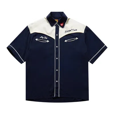 Pre-owned Human Made Western Short-sleeve Shirt 'navy' In Blue