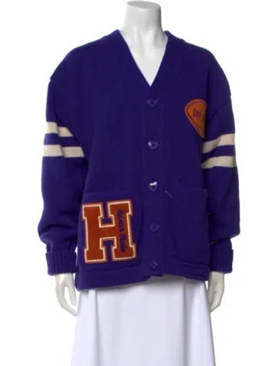 Pre-owned Human Made Wool Printed Sweater In Blue