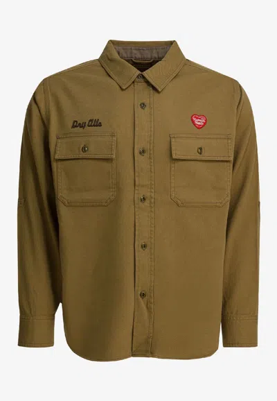 Human Made Work Printed Jacket In Brown