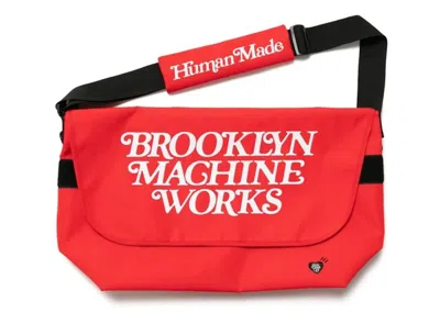 Pre-owned Human Made X Brooklyn Machine Works X Girls Don't Cry Messenger Bag In Red