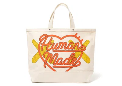 Pre-owned Human Made X Kaws Large Ii Tote Bag In White