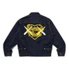 Human Made X Kaws Made Denim Work Jacket 'navy' In Black