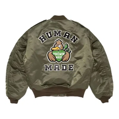 Human Made X Pokemon Made Padded Blouson 'olivedrab' In Green