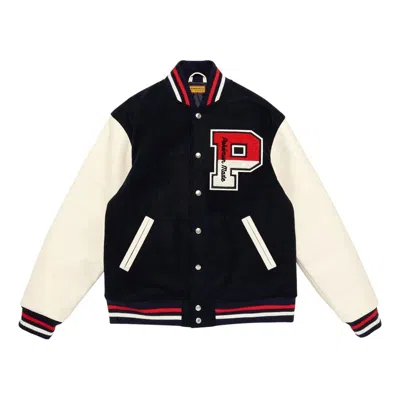 Human Made X Pokemon Made Pikachu Varsity Jacket 'navy' In Black