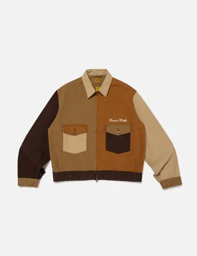 Human Made Zip-up Work Jacket In Brown