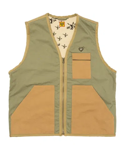 Human Made Zippered Vest In Nude
