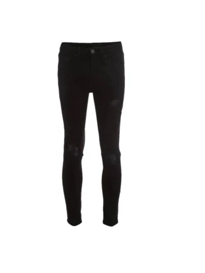 Human Secret Society Men's Black Skinny Vegan Patch Jean