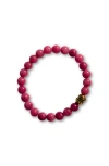 Humanist Beauty Buddha Crystal Beaded Bracelet In Red