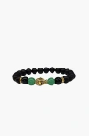 Humanist Beauty Buddha Obsidian Beaded Bracelet