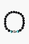 Humanist Beauty Buddha Obsidian Beaded Bracelet