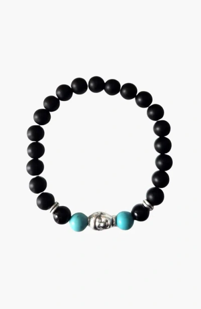 Humanist Beauty Buddha Obsidian Beaded Bracelet